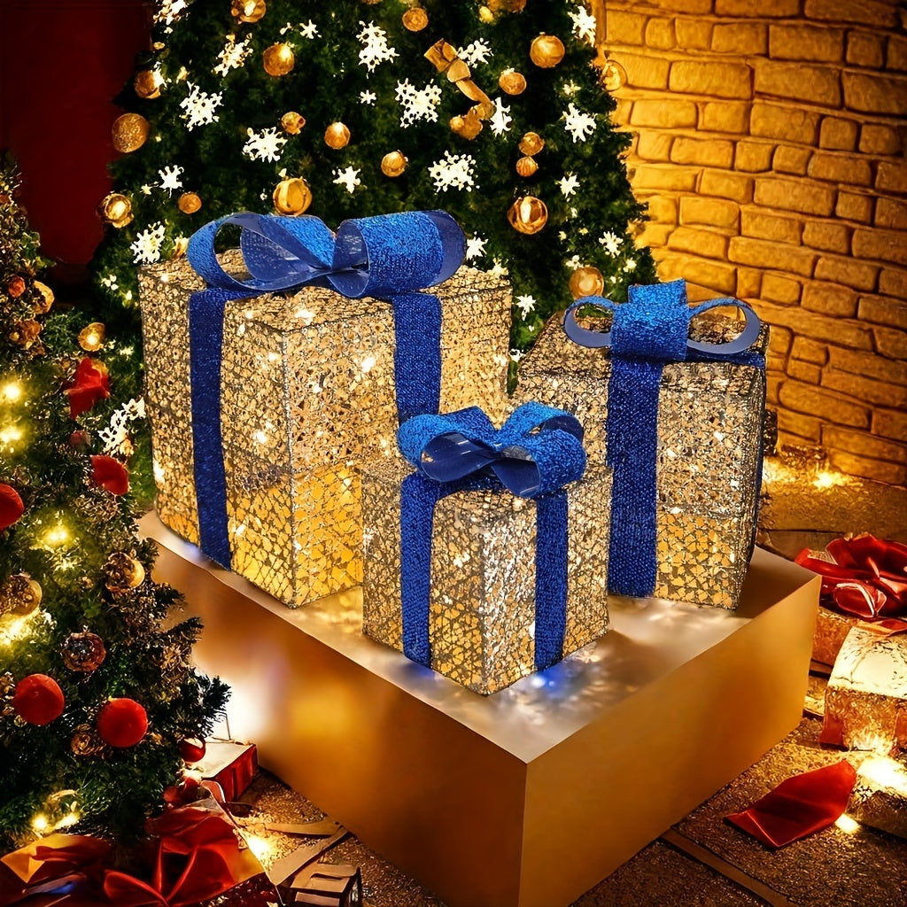 Tre jul ljus presenterar lådor