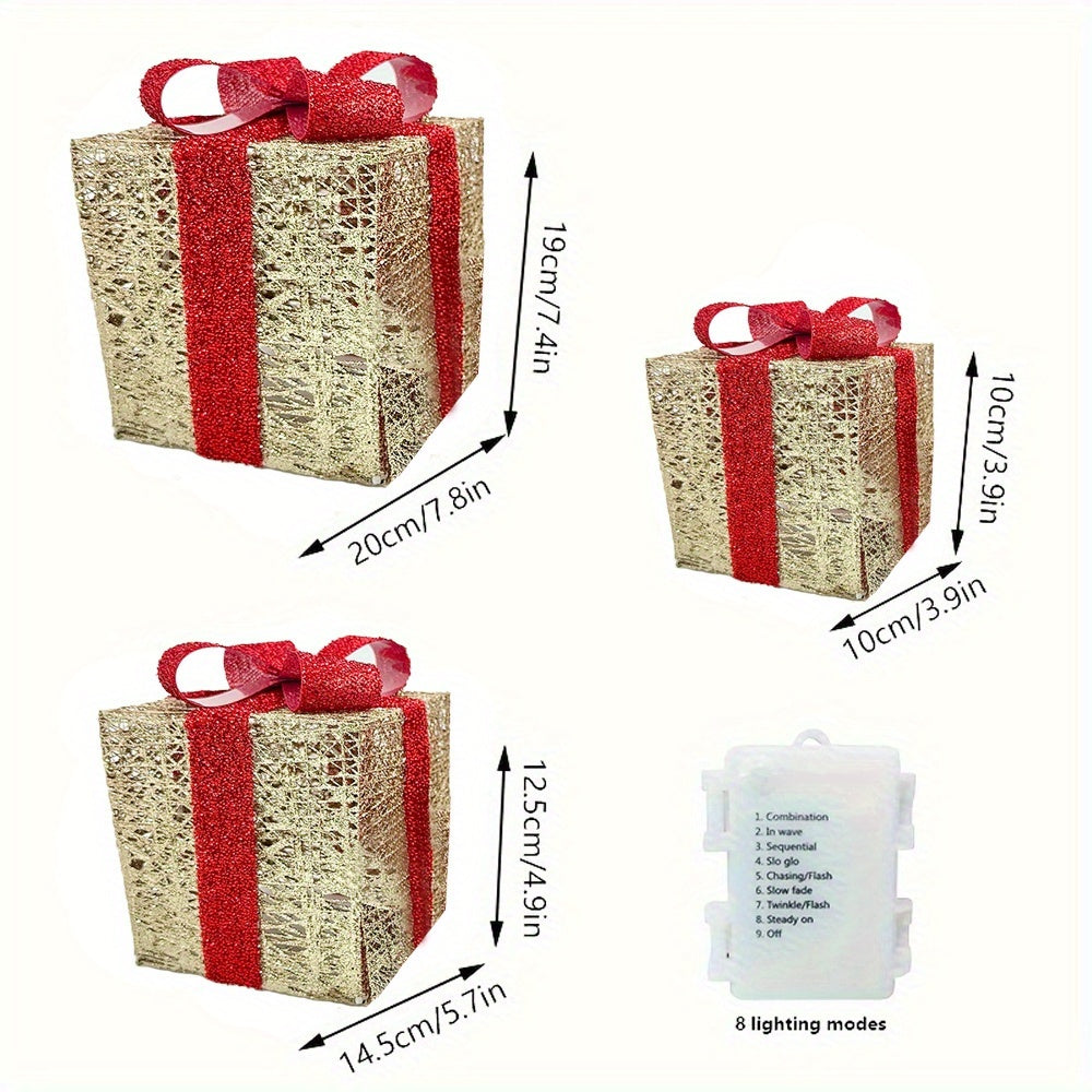 Tre jul ljus presenterar lådor