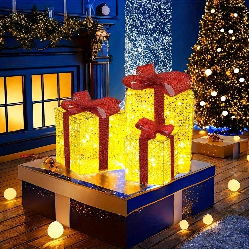 Tre jul ljus presenterar lådor