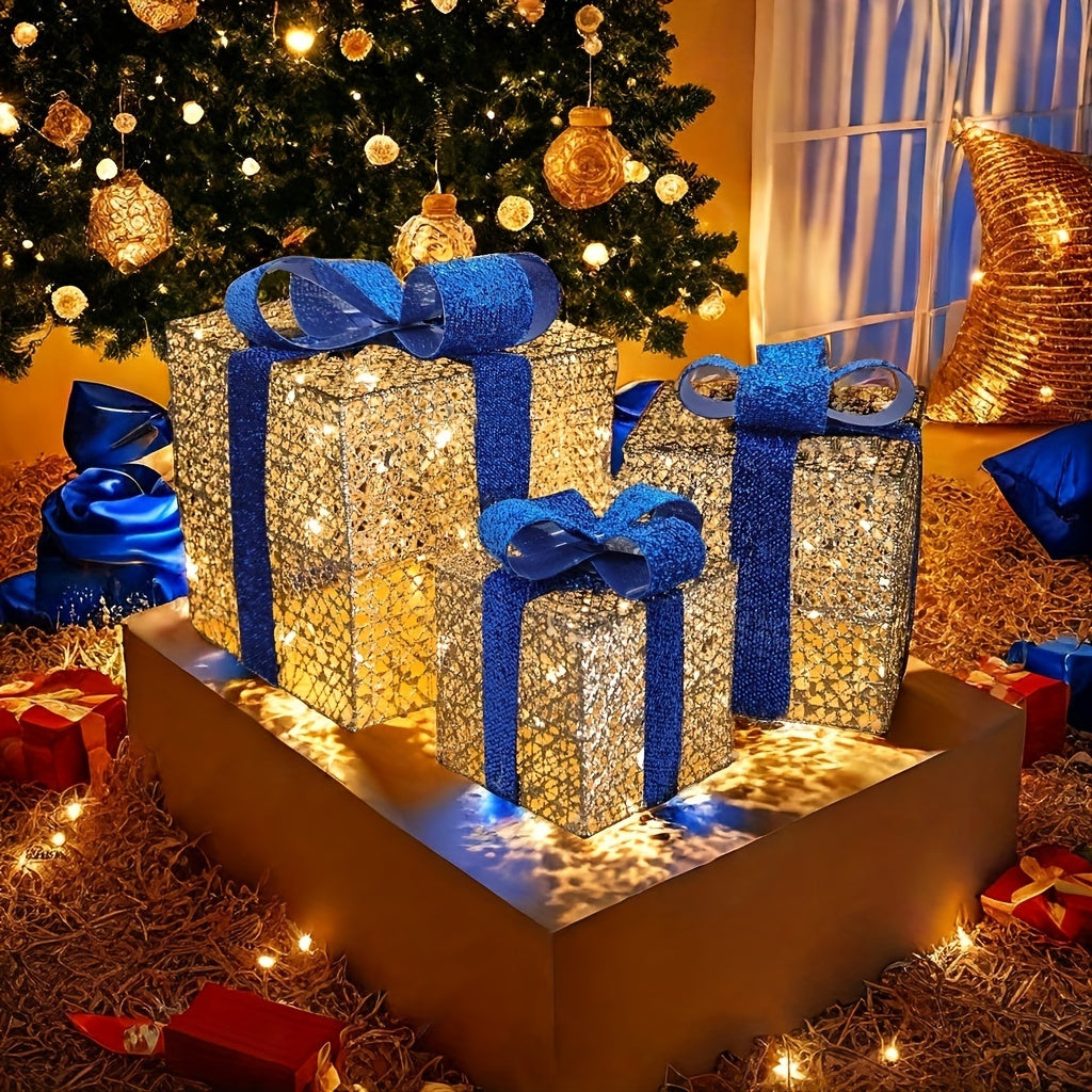 Tre jul ljus presenterar lådor