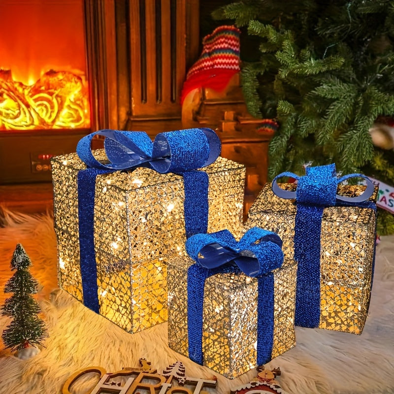 Tre jul ljus presenterar lådor