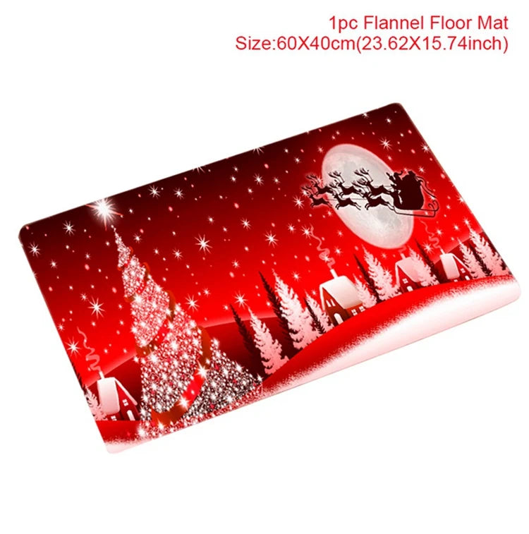 Julisk dörrmatta med tomte