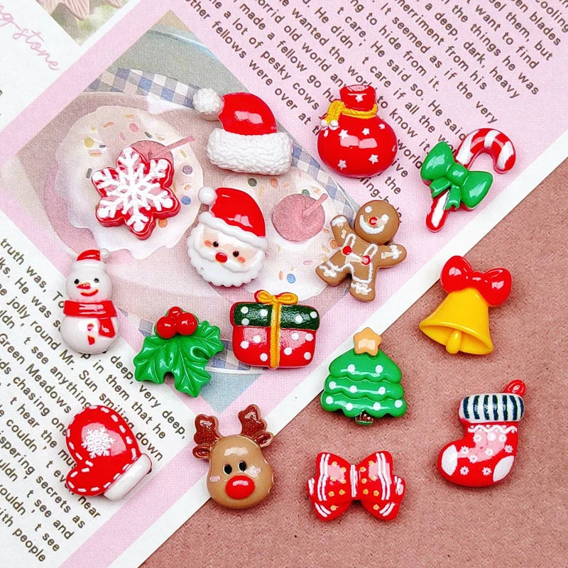 små julfigurer i resin