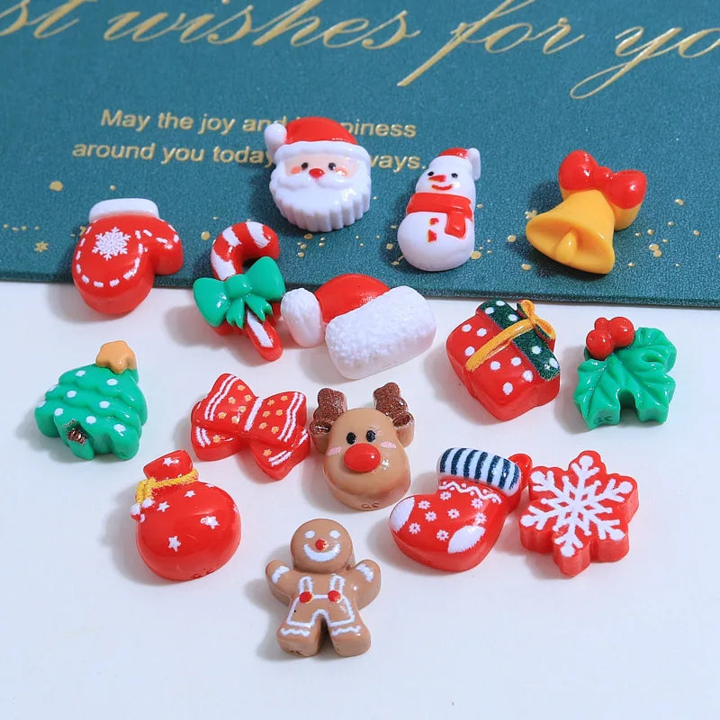 små julfigurer i resin