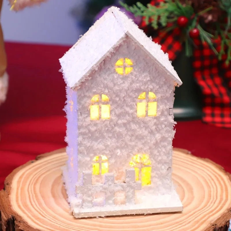 LED-belyst julby i trä