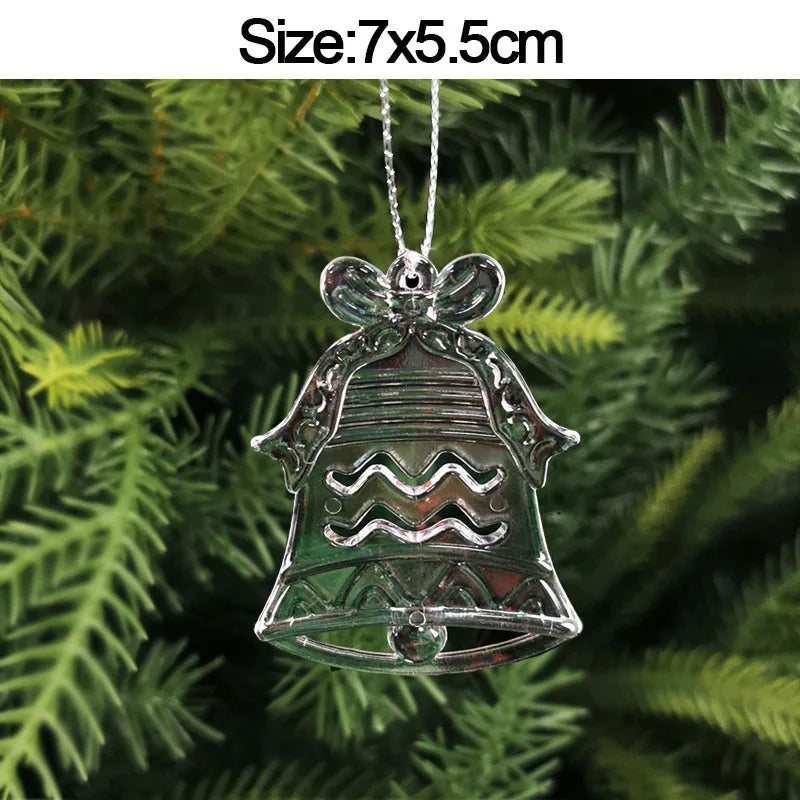 5-pack kristallakryl julhängen