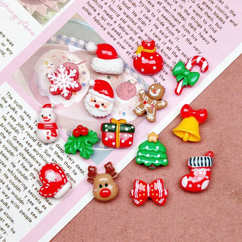 små julfigurer i resin