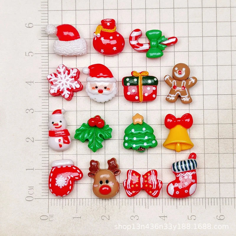 små julfigurer i resin