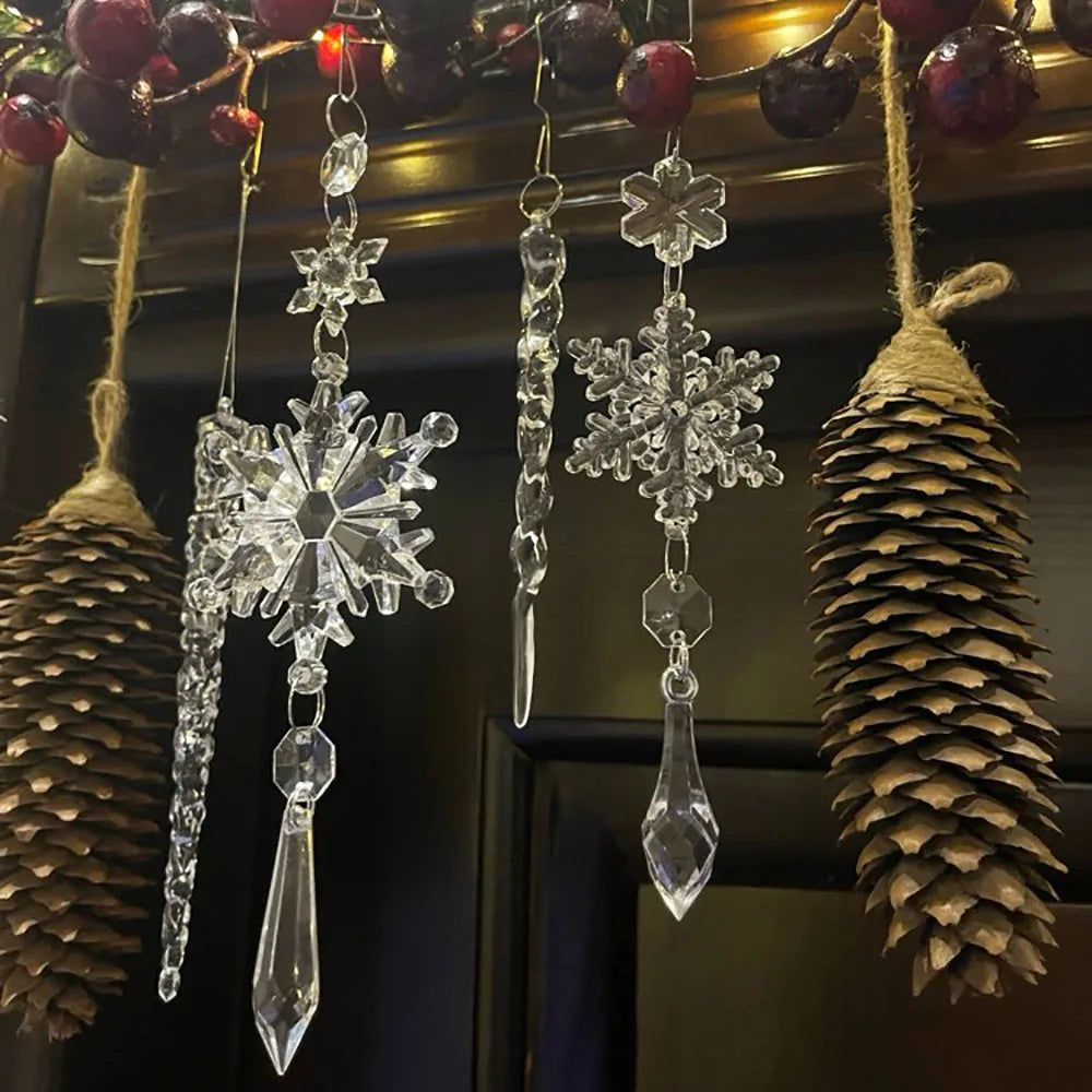 5-pack kristallakryl julhängen