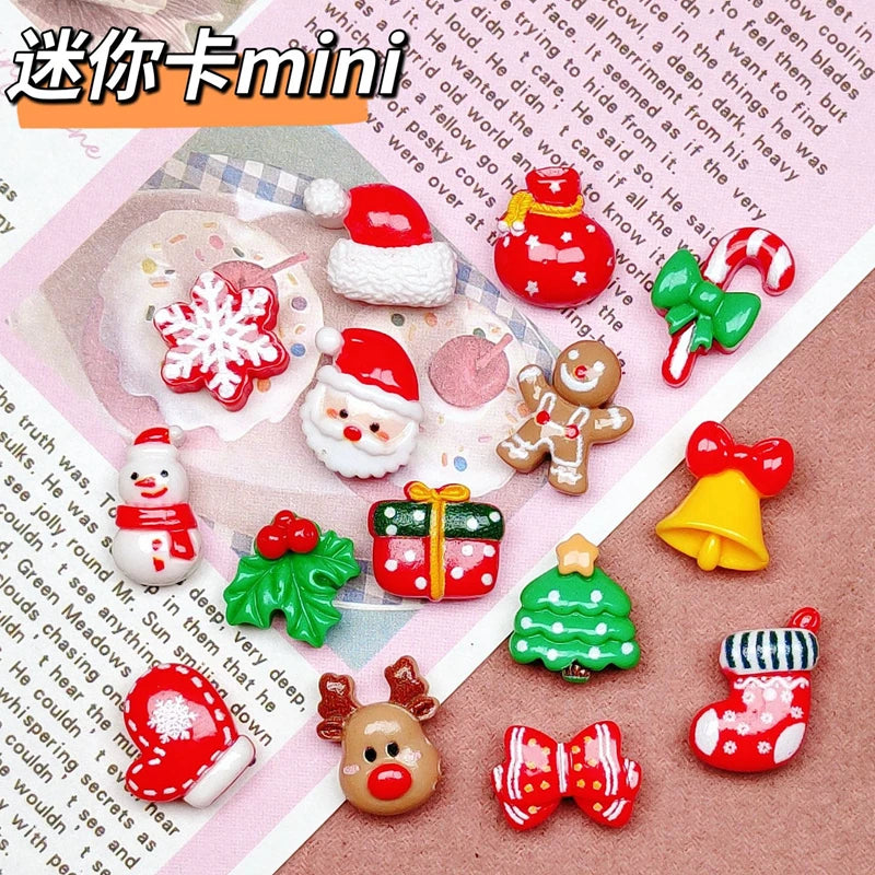 små julfigurer i resin