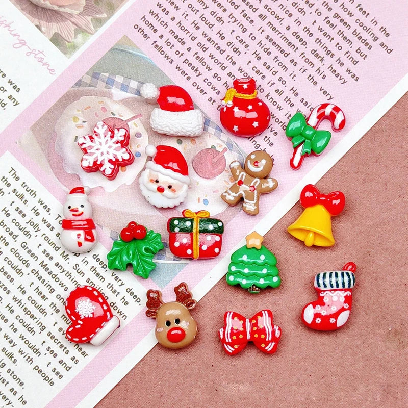 små julfigurer i resin