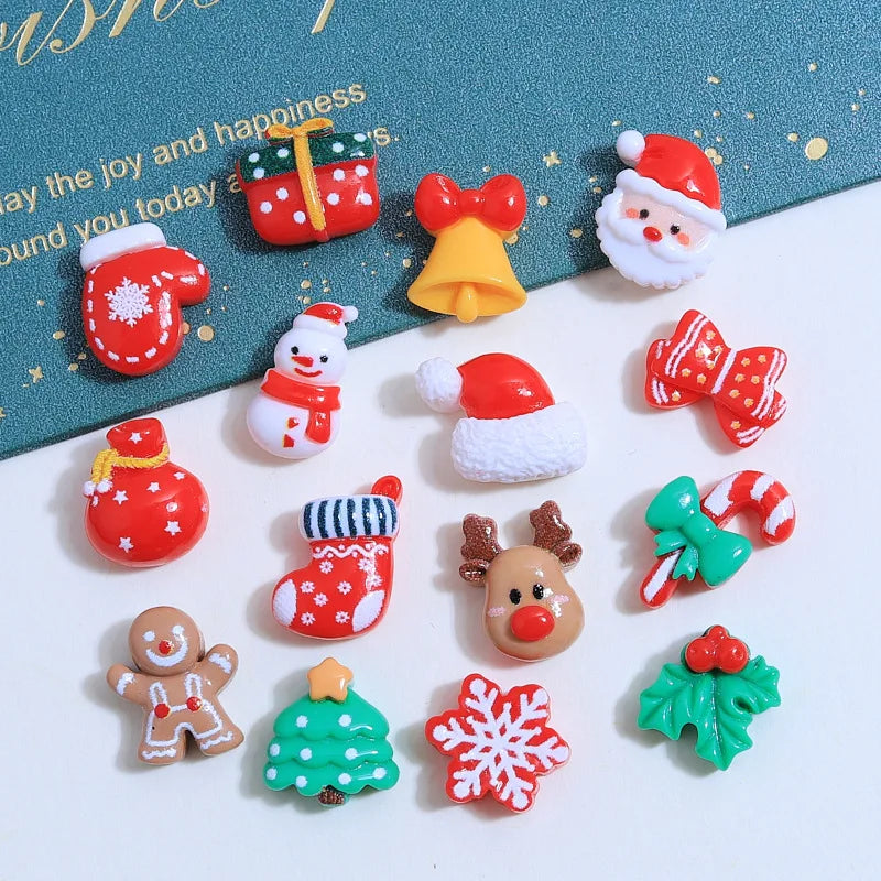 små julfigurer i resin