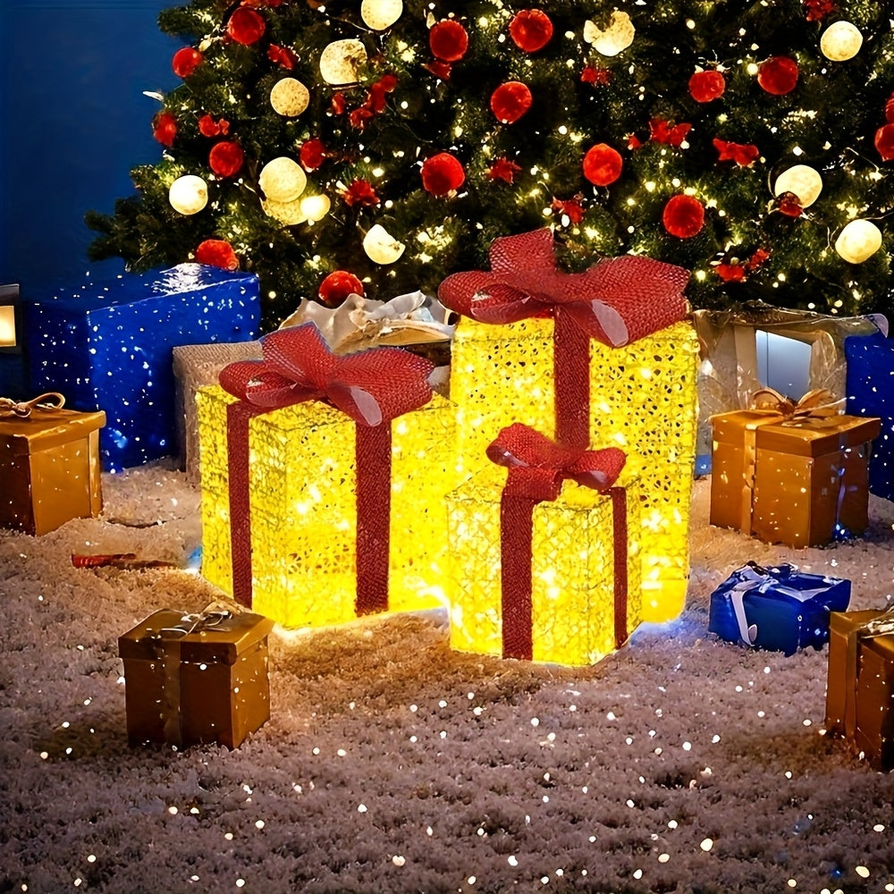 Tre jul ljus presenterar lådor